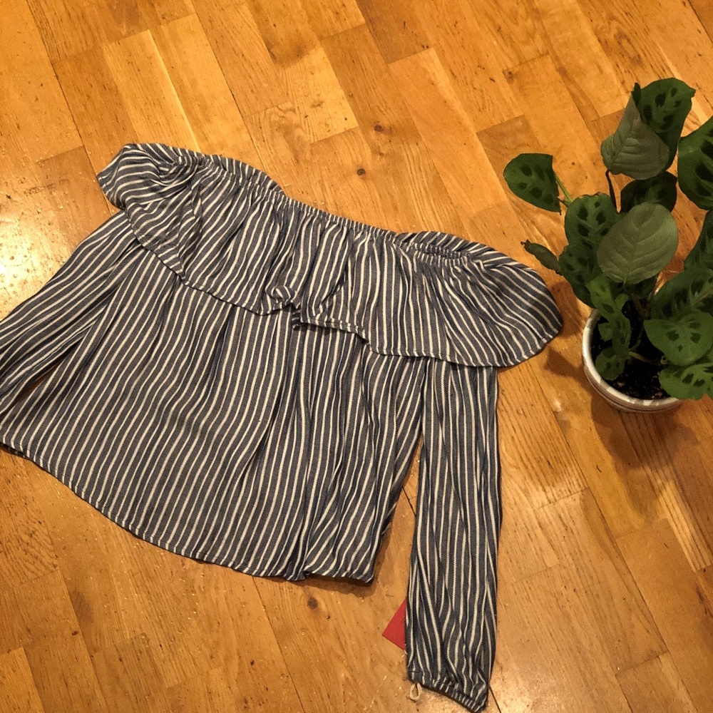 Off The Shoulder Striped Top